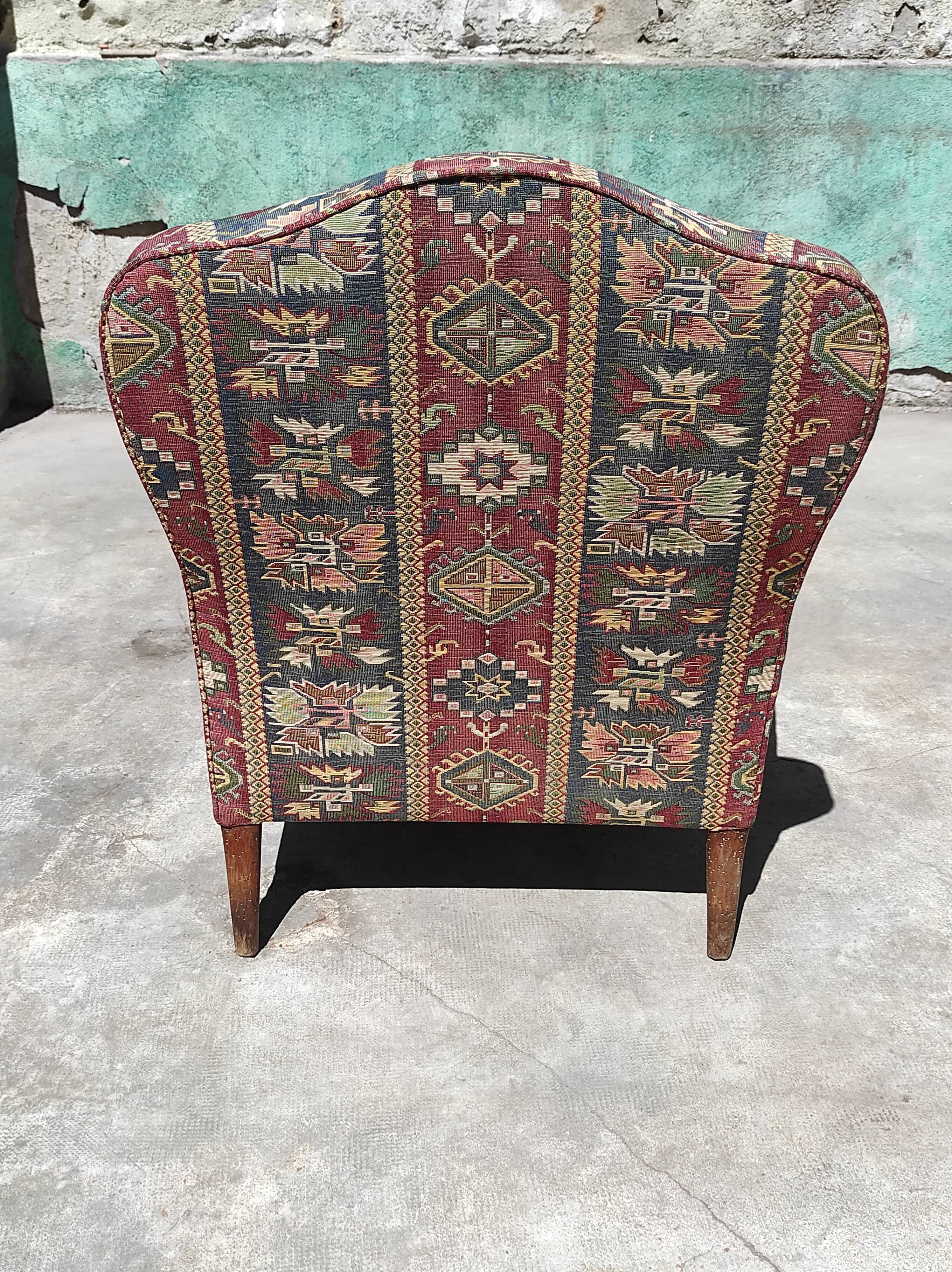 Old meridian armchair with armrests