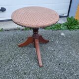Stool with fabric seat