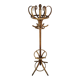 Coat rack and hat rack in curved wood