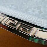 Antique silver-plated metal tray