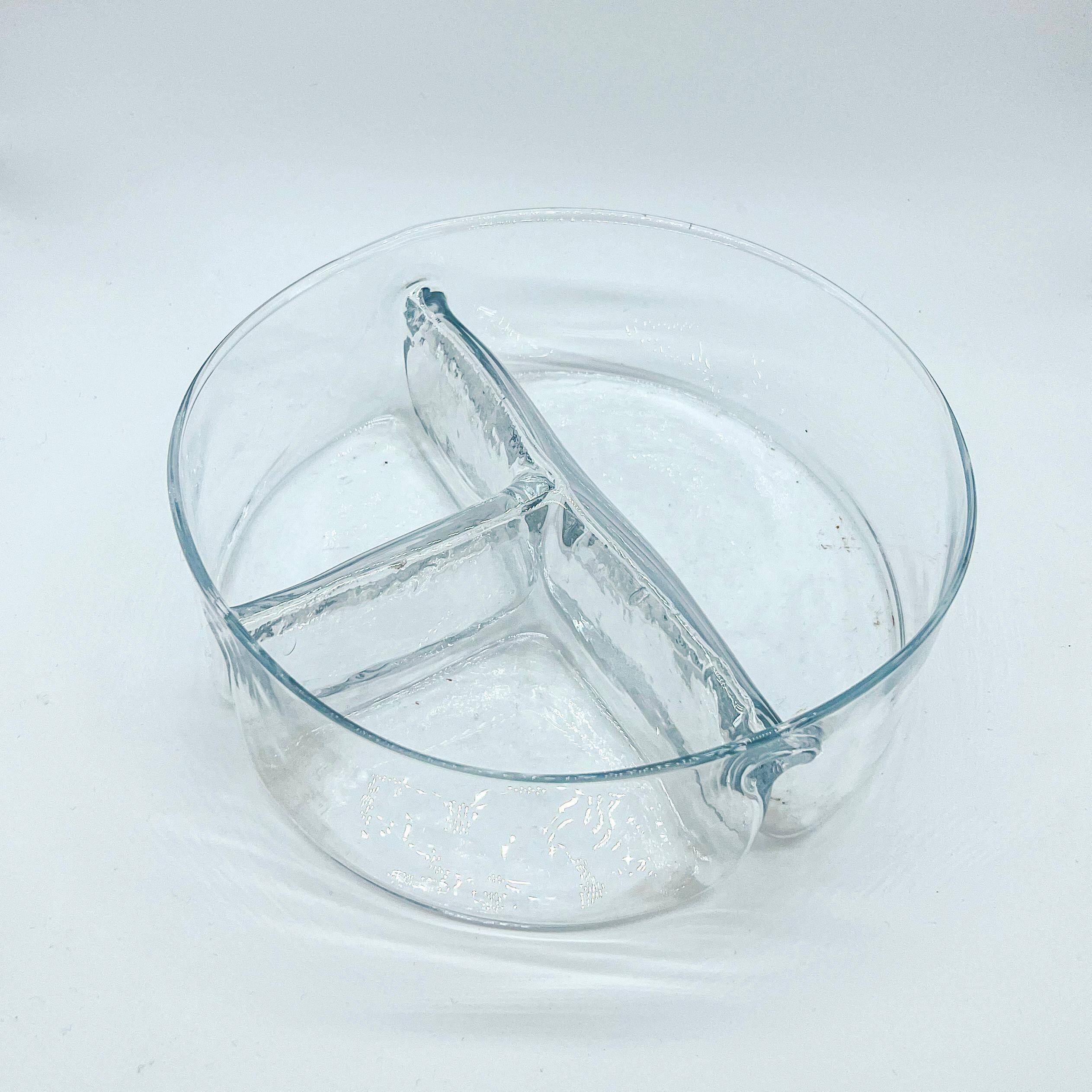Vintage Italian "Membrane" Valet Tray in Clear Murano Glass by Toni Zuccheri