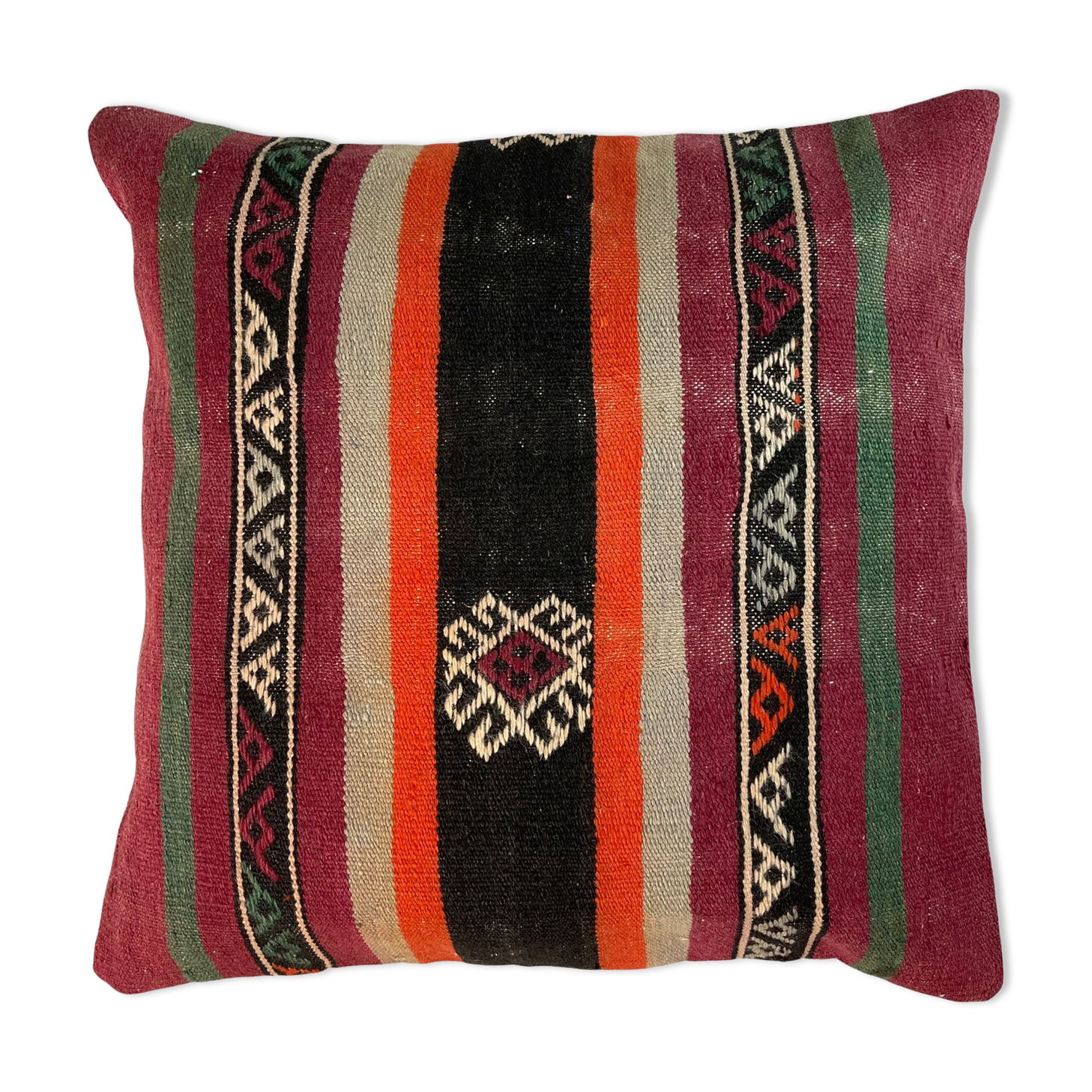 Housse de coussin turque kilim vintage, 60x60 cm