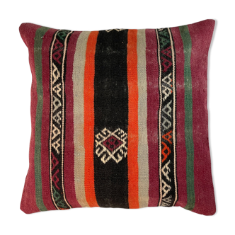 Housse de coussin turque kilim vintage, 60x60 cm