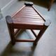Tabouret en rotin brûlé années 60