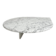 Solid Carrera marble coffee table, 1980s