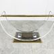 Vintage lucite and brass dining table, 1970s