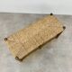 Vintage straw and wood bench, 1960s, country/mountain style