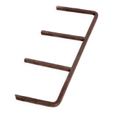 Large wooden coat rack 2 doors antique