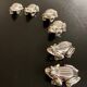 6 metal frog-shaped knife holders