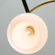 Mid-Century Modern Italian Brass and Opaline Chandelier
