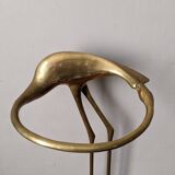 Curved brass umbrella stand