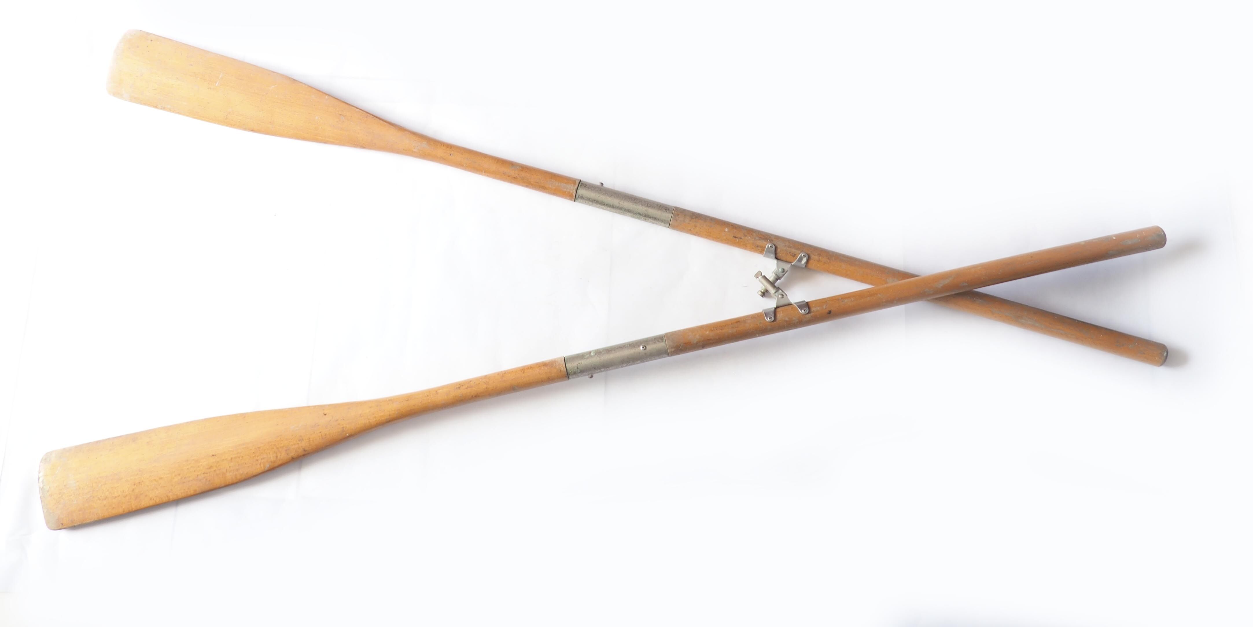 Pair of wooden paddles