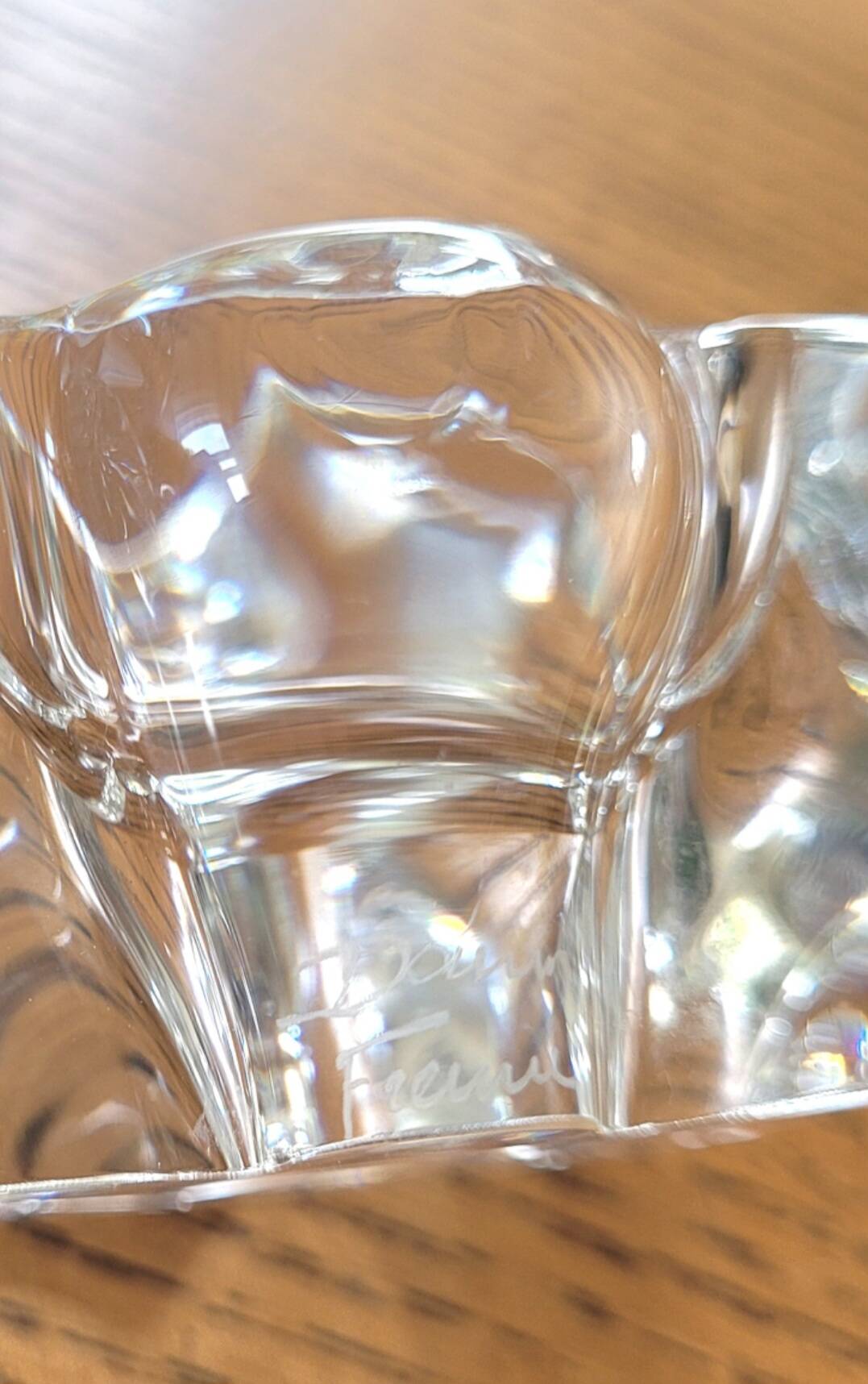 Daum France crystal salt and pepper shakers