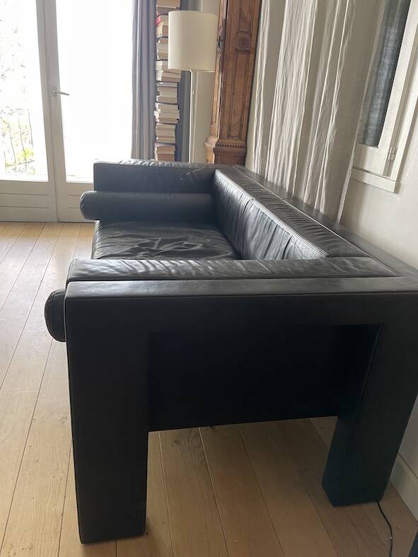 Black leather sofa series DS-4000 by Paolo Piva - model 4251/23