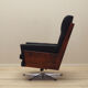 Fauteuil de bureau en cuir, design danois, années 1970, production: Danemark