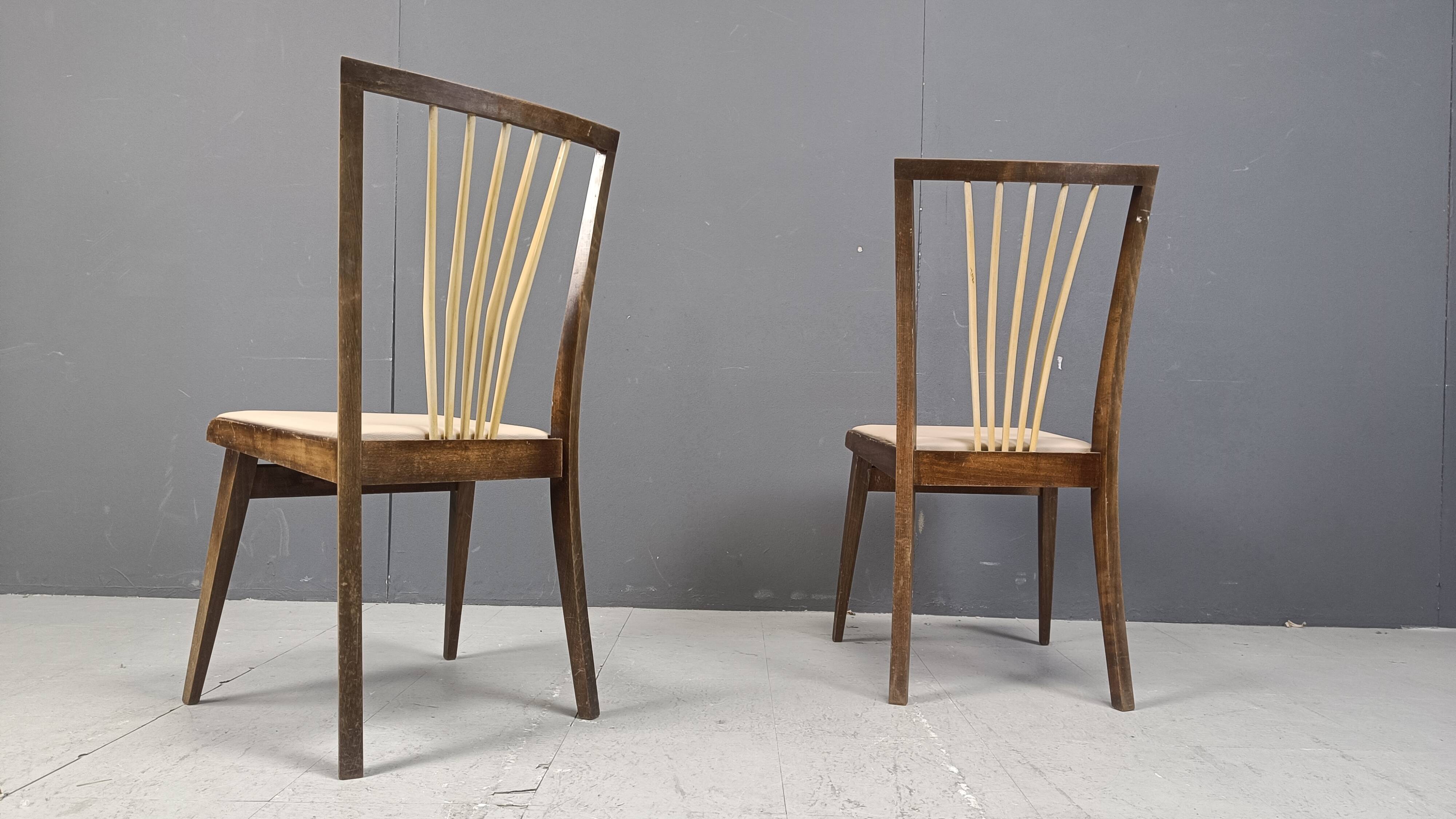 Mid century italian dining chairs, 1950s