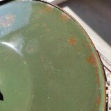 Old suspension in green enamelled sheet metal