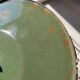 Old suspension in green enamelled sheet metal