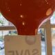 Orange glass suspension light Swedish Oplight by Hans Agne Jakobsson for AB Markaryd