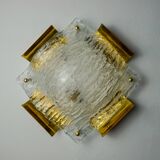 XL frosted wall light by Kalmar, Murano glass, Austria, 1970