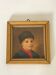 Old portrait under glass - gilded wooden frame