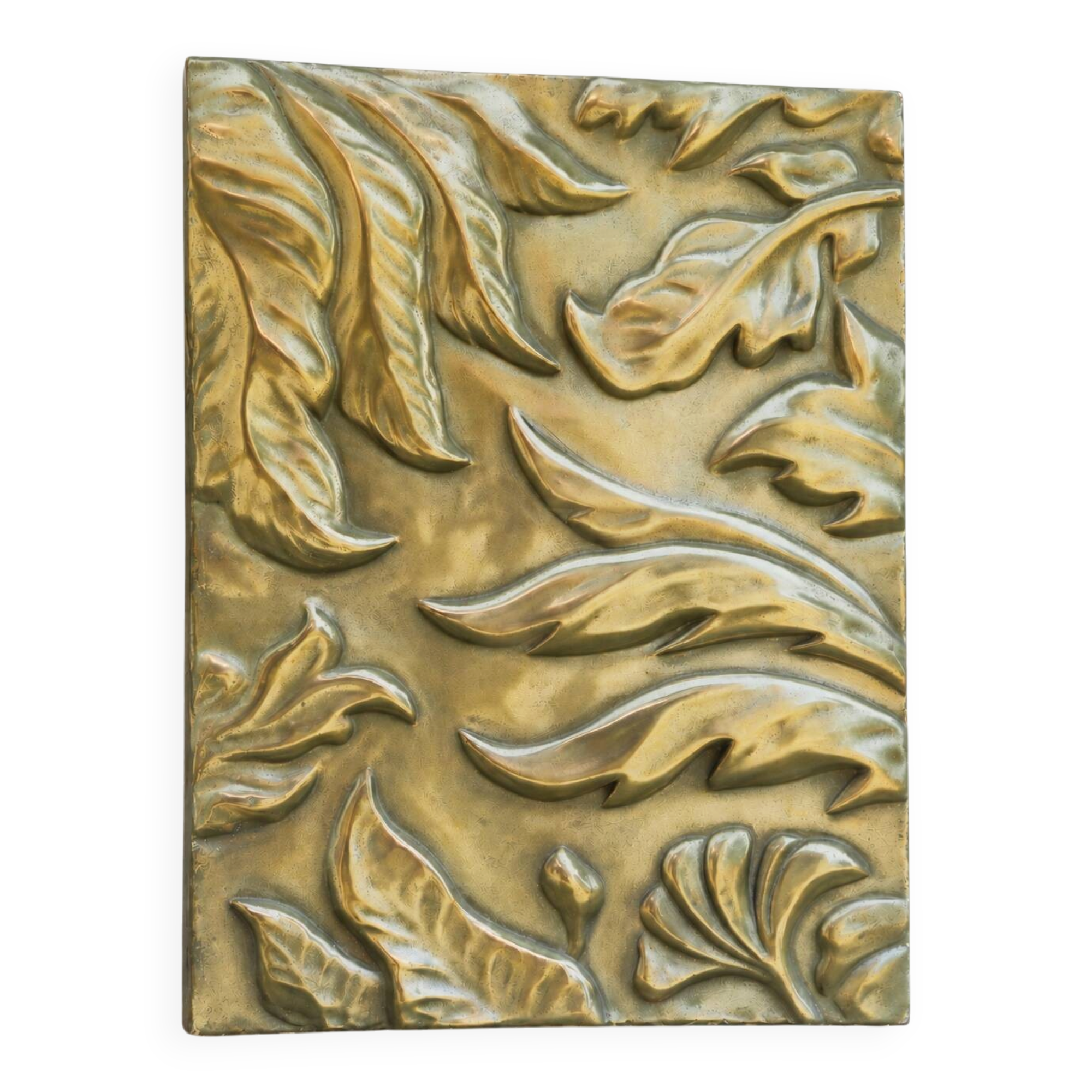 Folia Solaire, bas-relief floral, finition laiton