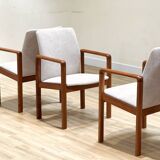 Suite de quatre fauteuils de Dyrlund en teck