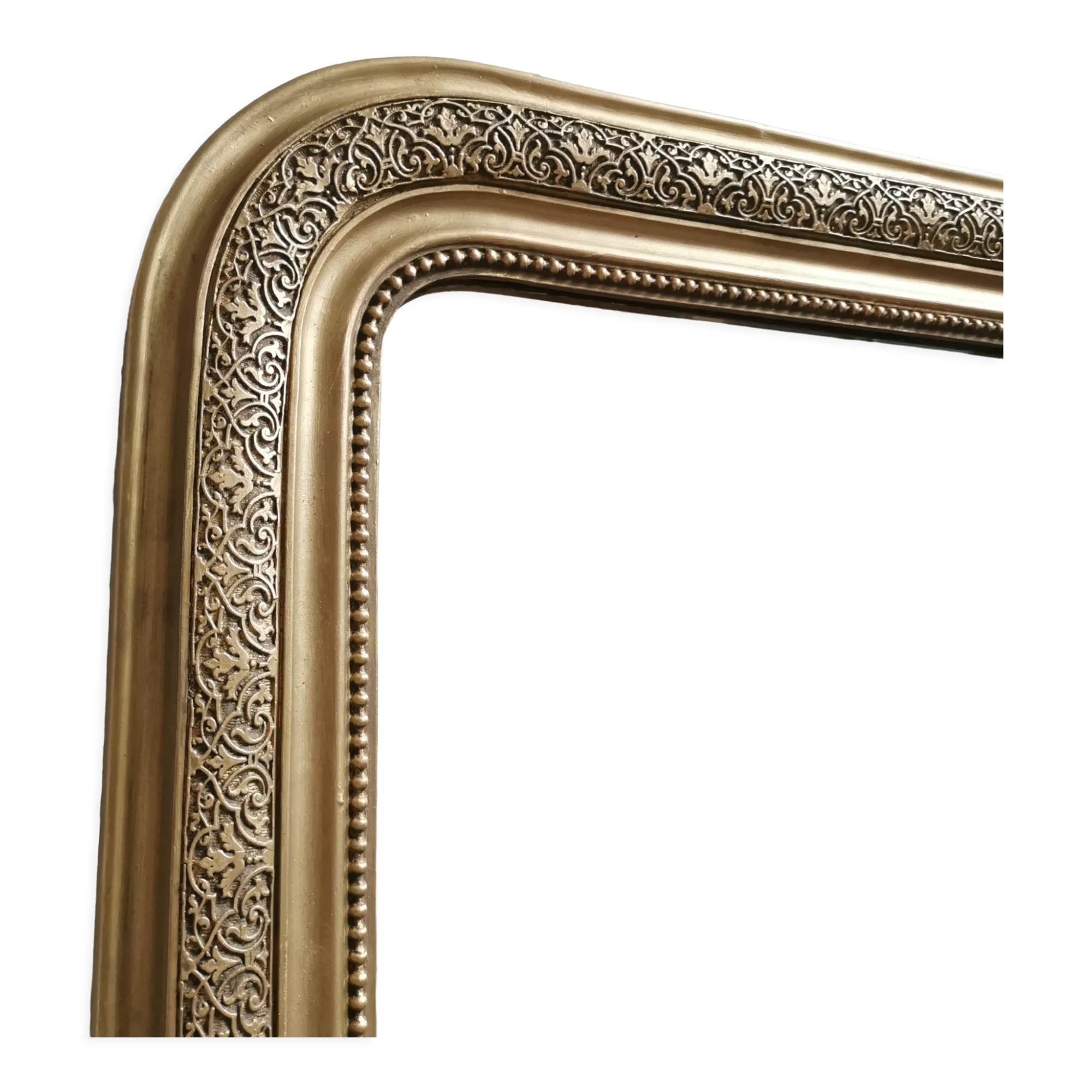 Mirror 99 x 72 cm gilded Louis Philippe old