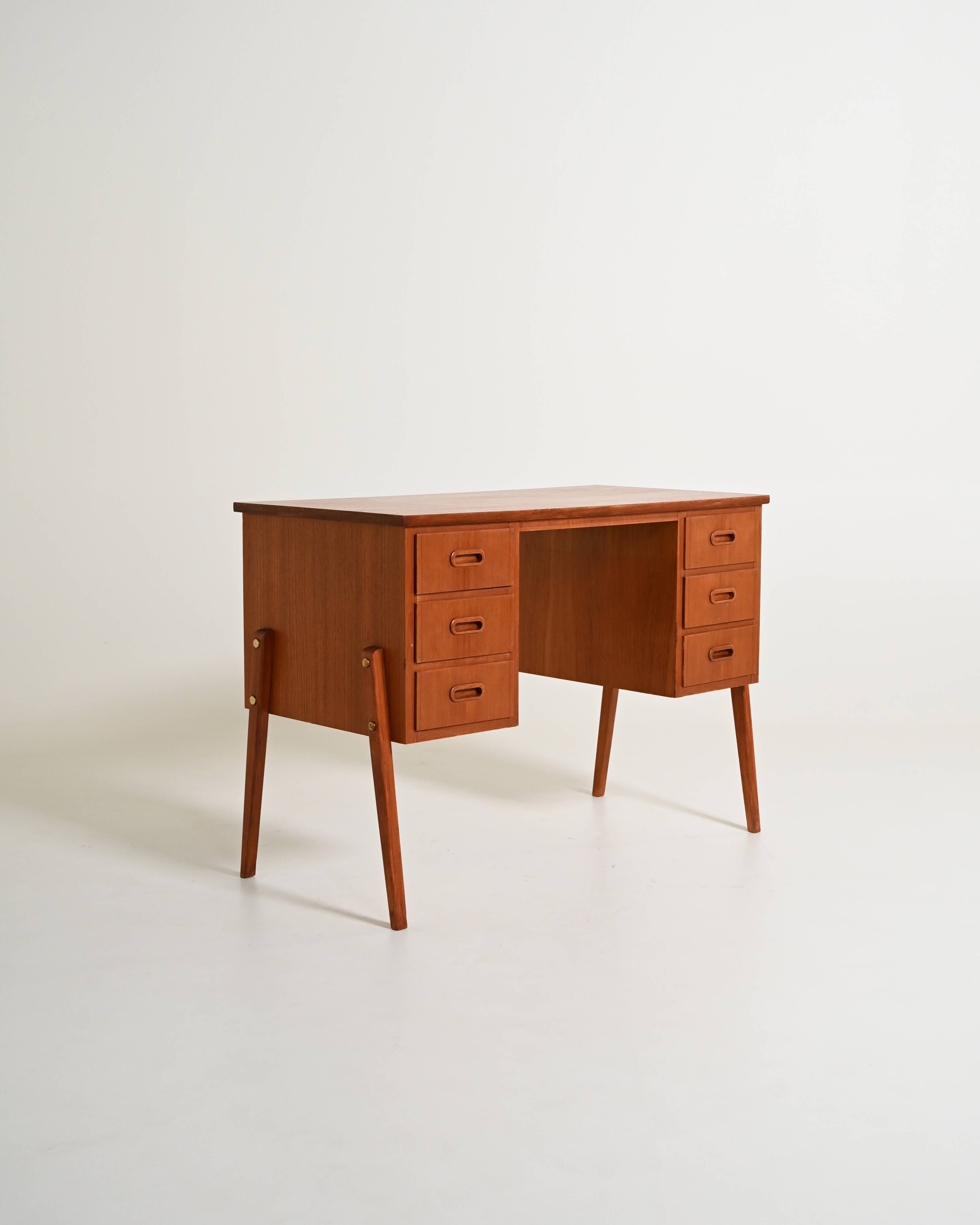 Scandinavian teak desk, 1960s