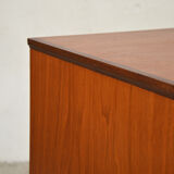 Row 3 doors clear teak, 1960