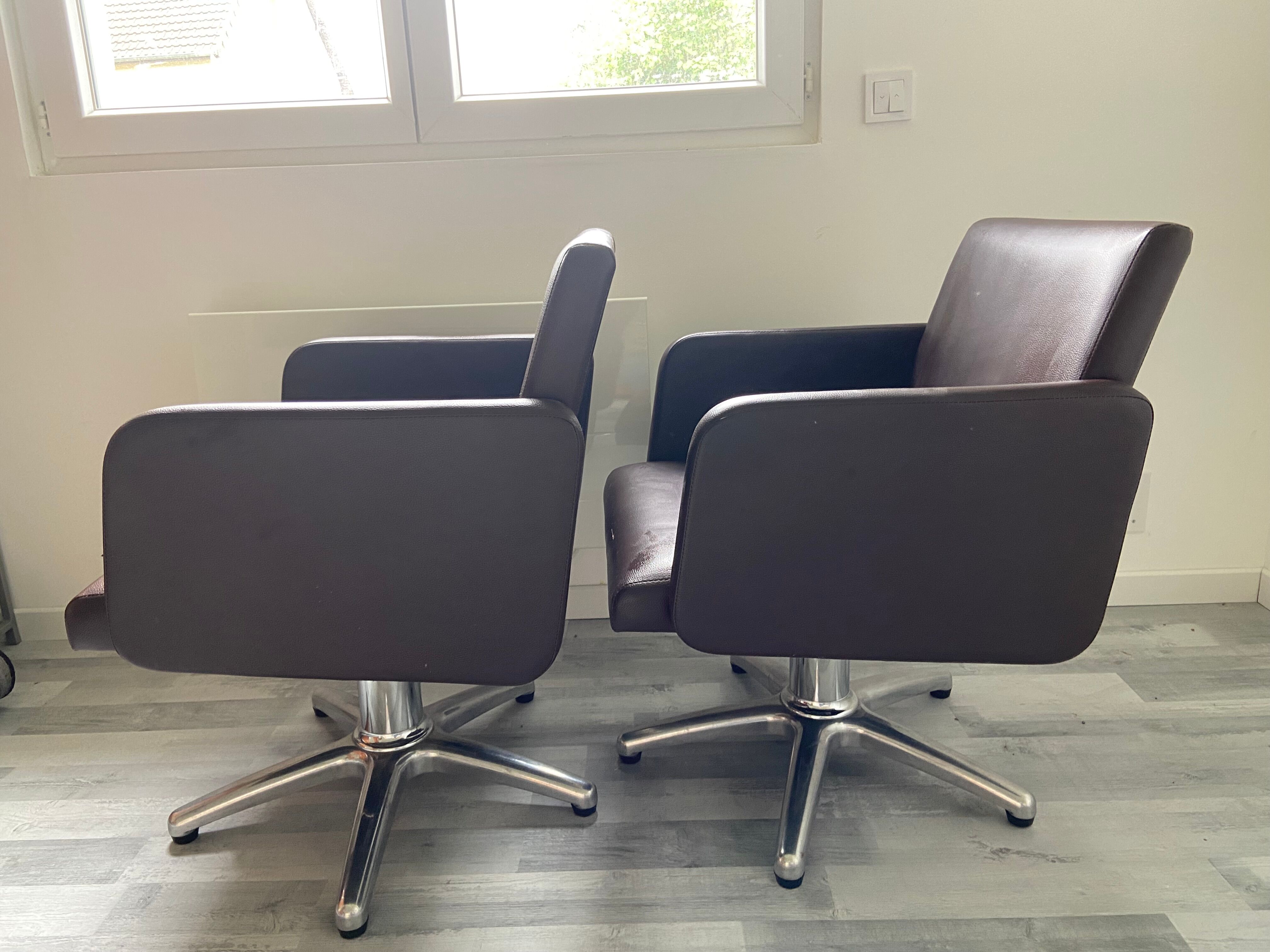 Pair of Hairdresser's Armchairs