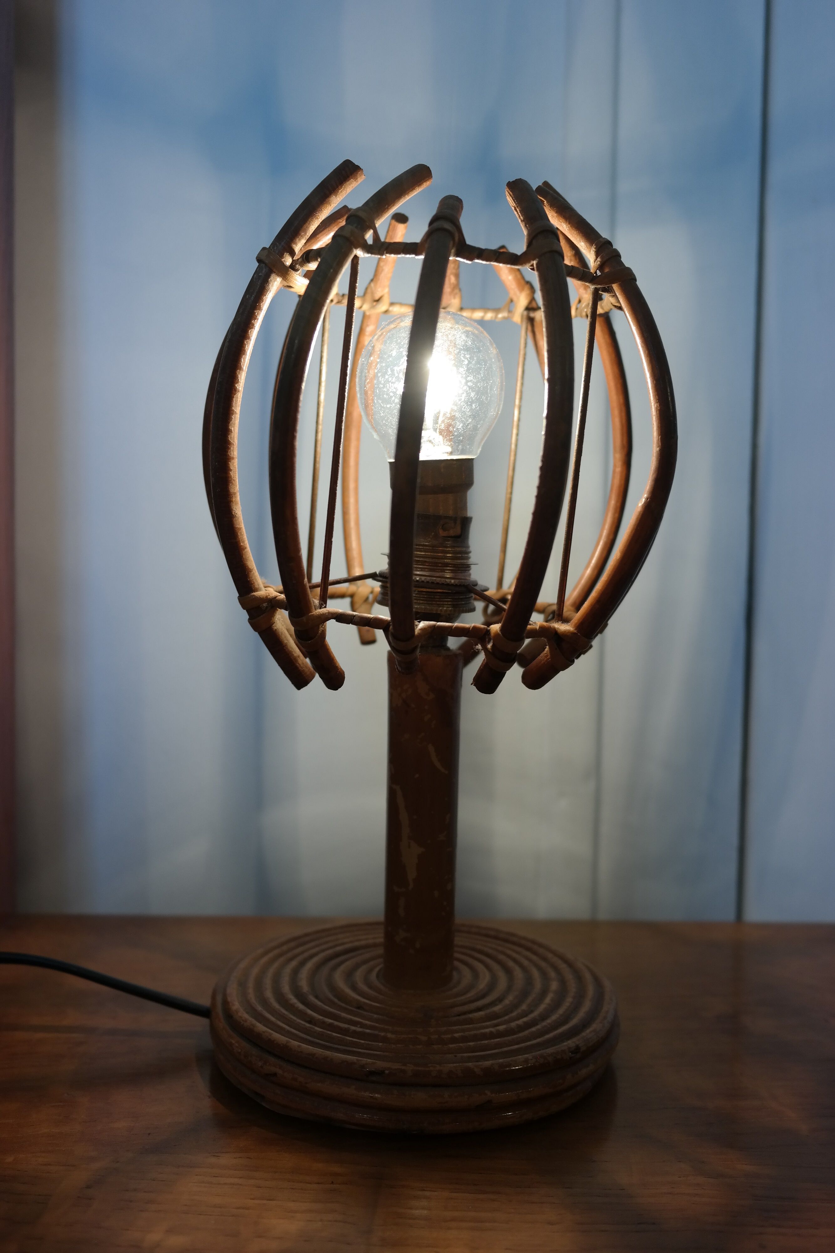 Vintage lamp rattan