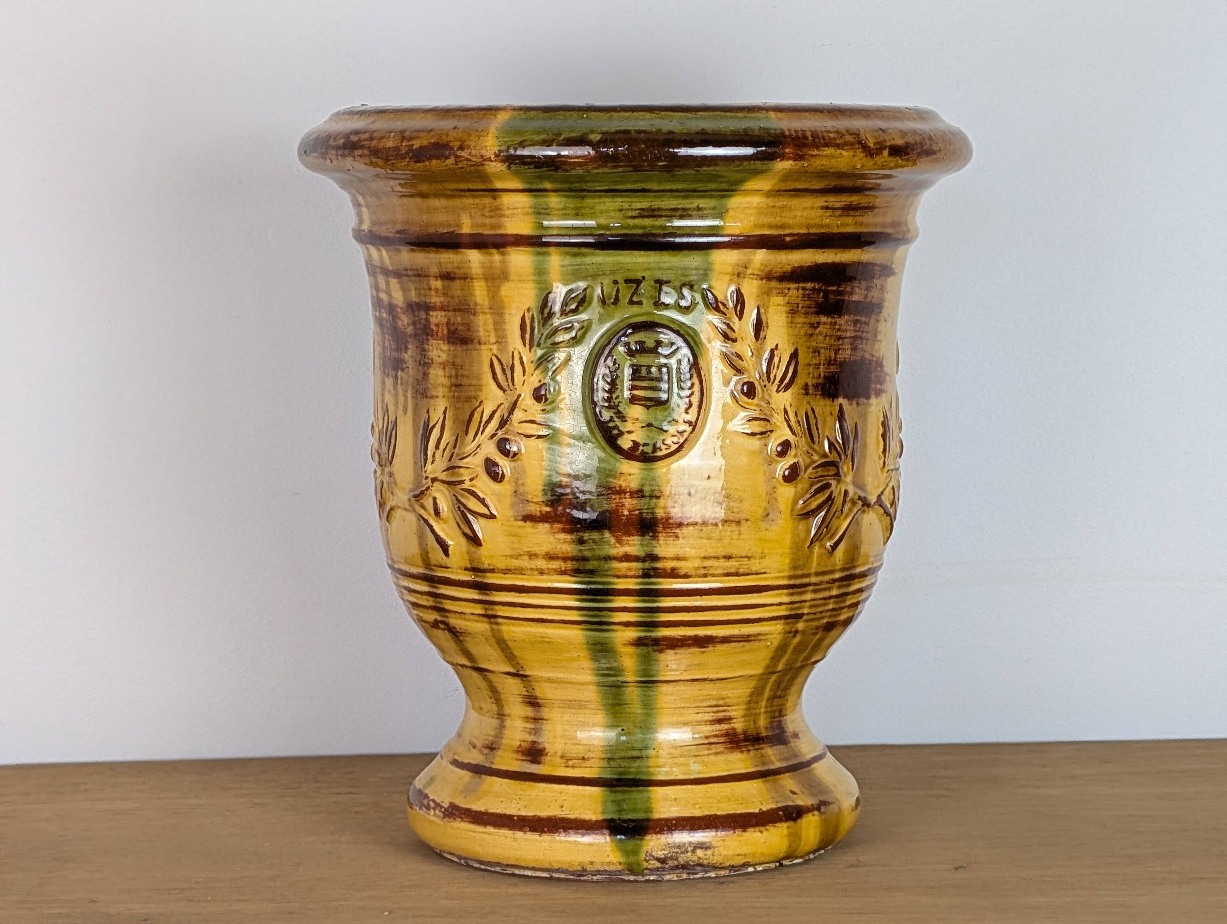 Uzes glazed earthenware planter