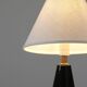 Black ceramic table lamp with sgraffito detail, Scandinavia, 1960s/1970s