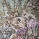 Tapestry gallant scene gobelin panel