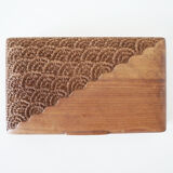 Antique chiseled wooden box