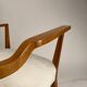 Paire de fauteuils organiques en velours et bois dans le style de Gio Ponti, années 50