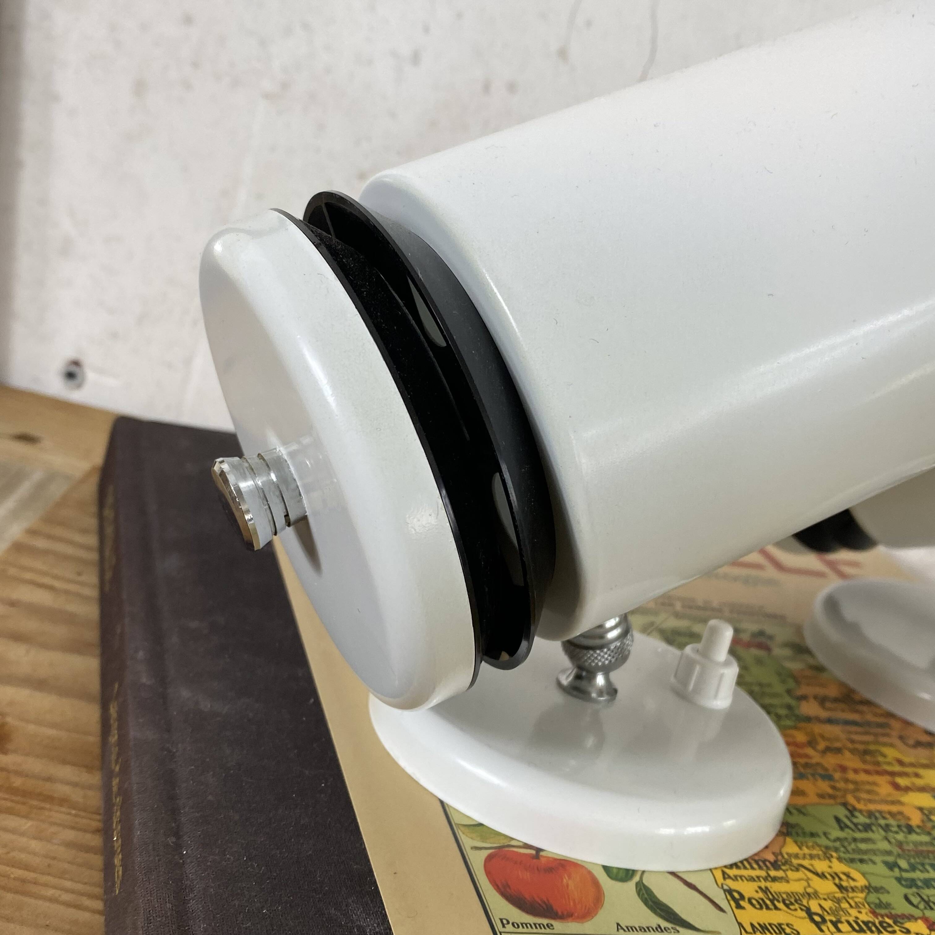 Pair of white metal wall spotlights