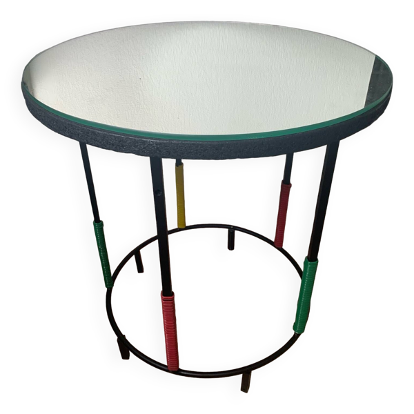 Table d’appoint 50’s miroir Scoubidou