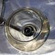Chrome metal chandelier 3 vintage smoky glass globes