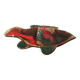 Dish with compartments for aperitif in Vallauris ceramic, vintage fish shape, 34 cm