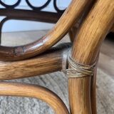 Vintage Rattan Tripod Coffee Table