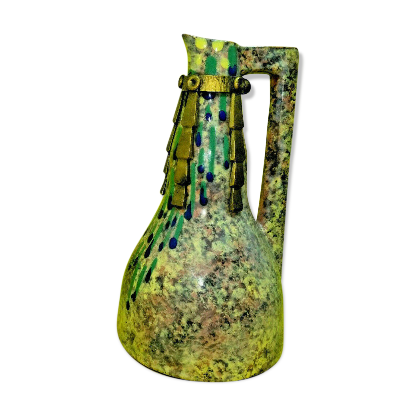 Pitcher pitcher sandstone and bronze art deco 1930, A. Villien