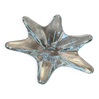 Antique vintage Baccarat crystal bowl in the shape of a star