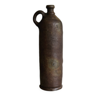 Grande bouteille en grès brut vintage, décoration wabi-sabi minimaliste