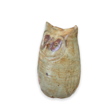 Vase pique fleur representing a sandstone owl, by Ginette and Edouard Solorzano