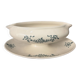 Antique sauce boat in Longchamp faience with its underplate – glazed decoration.