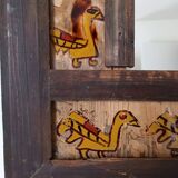 Miroir en bois peint main vintage