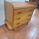 Vintage oak chest of drawers from the 60s