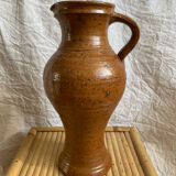 Vintage pyrite and glazed stoneware pitcher